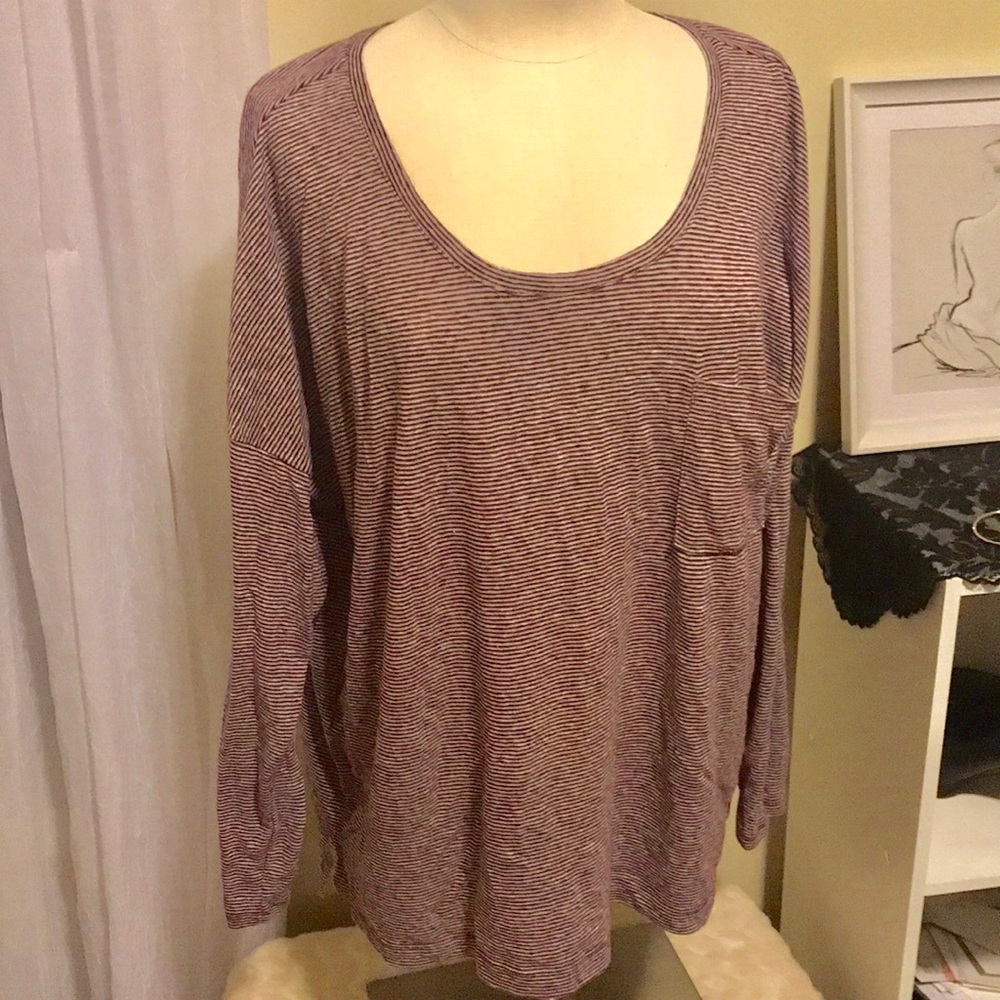 Women’s plus size “boyfriend” style long sleeve